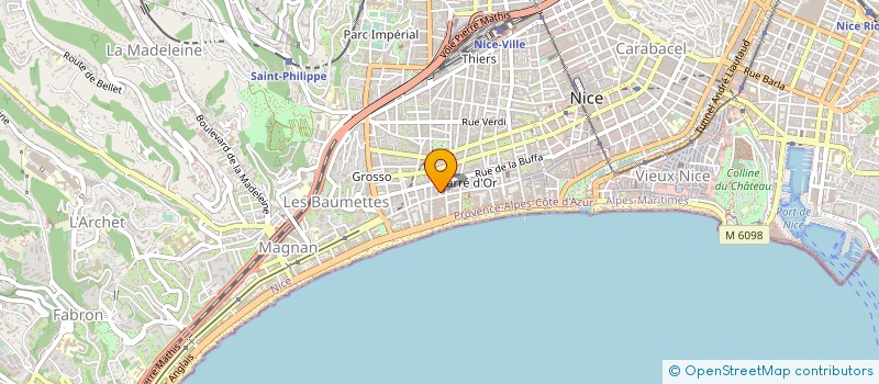 localisation de l'entreprise ASSO CORPS ET DANSE à NICE