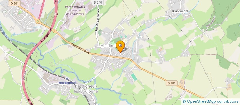 localisation de l'entreprise ASSO COUP D'POUCE  HESDIN L'ABBE