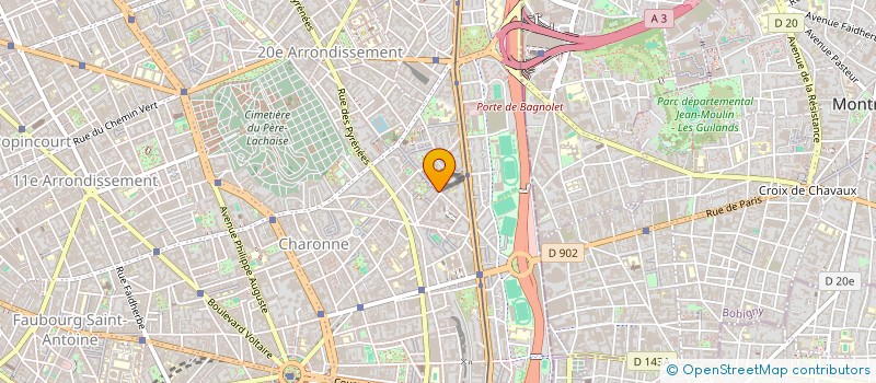 localisation de l'entreprise ASSO CREATION BANQUE IMMIGRE AFRIQUE NOIRE ET DIASPORA  PARIS