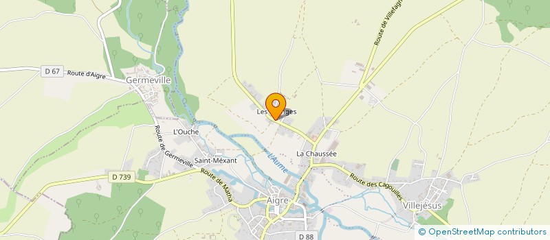 localisation de l'entreprise ASSO CTRE FORMATION INSERTION PAYS AIGRE à SAINT-FRAIGNE