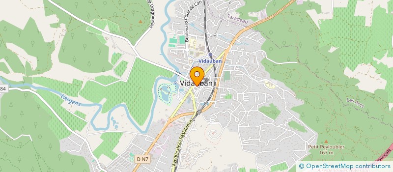 localisation de l'entreprise ASSO DANSONS RETRO  VIDAUBAN