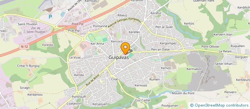 localisation de l'entreprise ASSO DE REMPLACE DE LA VALLEE DE L'ELORN à GUIPAVAS