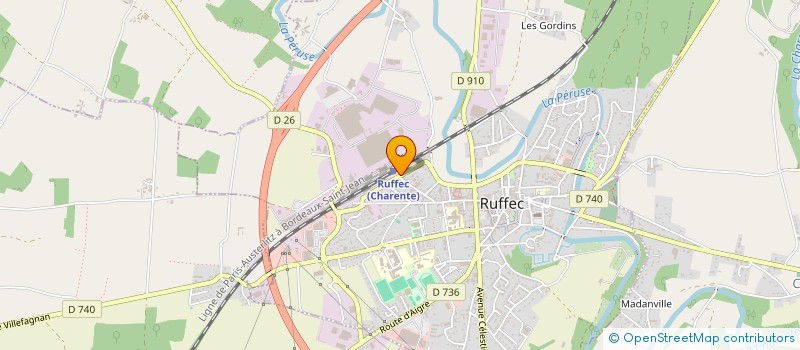 localisation de l'entreprise ASSO DEFENS USAGER ABAT RUFFEC à RUFFEC