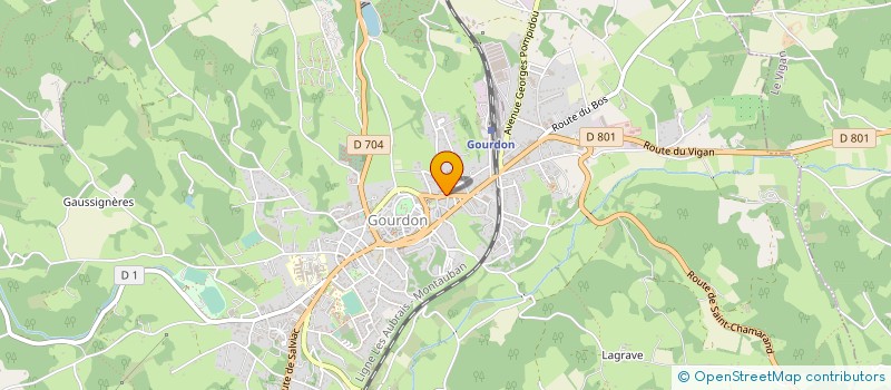 localisation de l'entreprise ASSO DEP PROTECTION CIVILE DU LOT  GOURDON