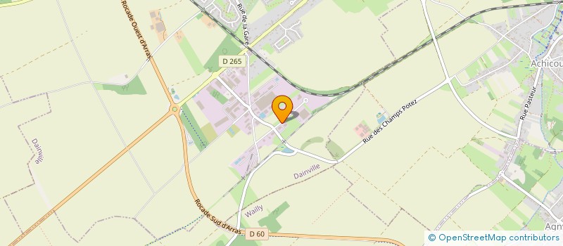 localisation de l'entreprise ASSO DEPT DES RESTAURANTS DU COEUR RELAIS DU COEUR DE L ARTOIS TERNOIS 62B AIDE ALIMENTAIRE AIDE A LA PERSONNE  DAINVILLE