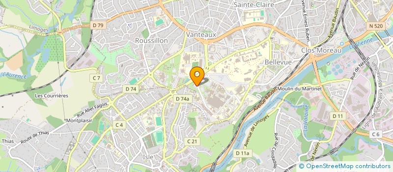 localisation de l'entreprise ASSO DES AIDES SOIGNANTES DU LIMOUSIN à LIMOGES