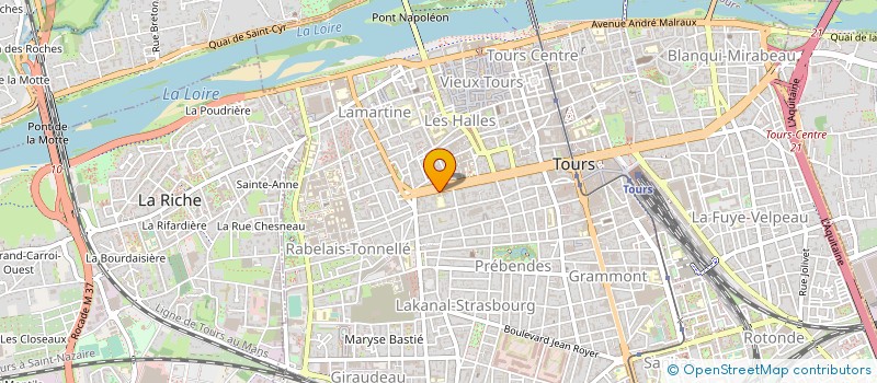 localisation de l'entreprise ASSO DES ANC ETUDIANTS DU CENTRE DE DROIT DU COMM INTERN à TOURS