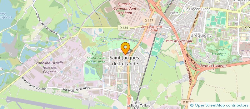 localisation de l'entreprise ASSO DES COMMERCANTS DU CENTRE VILLE DE SAINT JACQUES  SAINT-JACQUES-DE-LA-LANDE