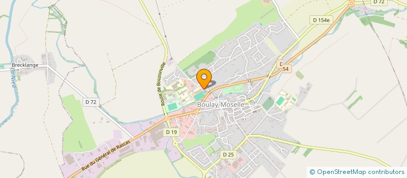 localisation de l'entreprise ASSO. DES ETABLISSEMENTS INTERENTREPRISES D'ENSEIGNEMENT PROFESSIONNEL DE  BOULAY-BOUZONVILLE-FAULQUEMONT ET DE SARRALBE  BOULAY-MOSELLE