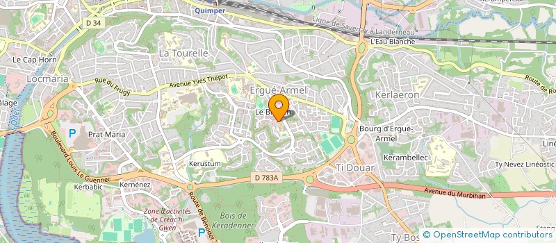 localisation de l'entreprise ASSO DES HABITANTS DU BRADEN à QUIMPER