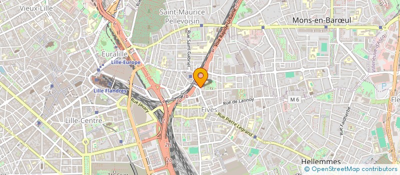 localisation de l'entreprise ASSO DES JEUNES SAPEURS POMPIERS DE LILLE BOUVINES à LILLE