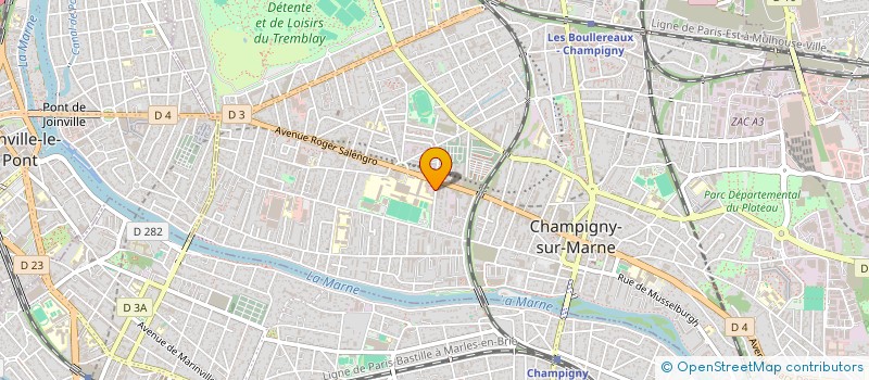 localisation de l'entreprise ASSO DES SAPEURS POMPIERS à CHAMPIGNY-SUR-MARNE