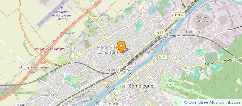 localisation de l'entreprise ASSO DES TEMOINS DE JEHOVAH DE COMPIEGNE  MARGNY-LES-COMPIEGNE