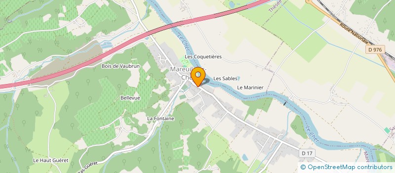 localisation de l'entreprise ASSO DEV TOURISTIQUE VALLEE DU CHER  MAREUIL-SUR-CHER