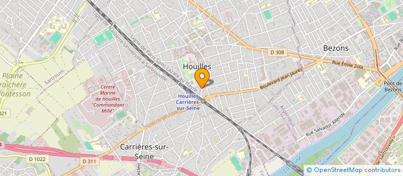 localisation de l'entreprise ASSO DRS DURAND & PRACHE DE CARRERE à HOUILLES