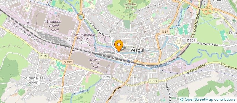 localisation de l'entreprise ASSO ECONOMIE RURALE 70 90  VESOUL