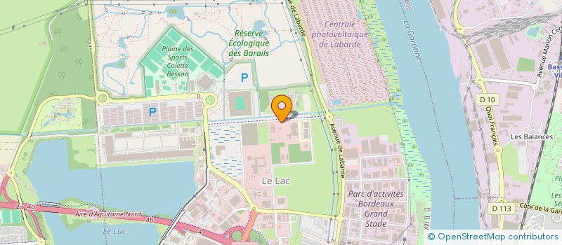 localisation de l'entreprise ASSO ELEVES MONITEURS GOLF BX LAC  BORDEAUX