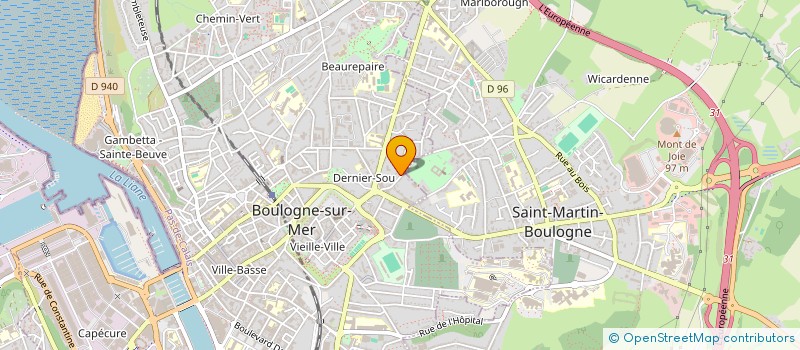 localisation de l'entreprise ASSO ENVIR ENERGIE CONSEIL BOULON  BOULOGNE-SUR-MER