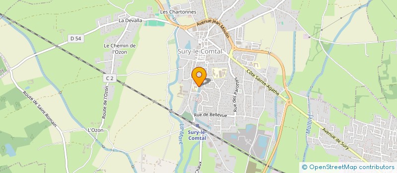 localisation de l'entreprise ASSO FAMIL GESTION ST VINCENT  SURY-LE-COMTAL