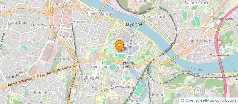 localisation de l'entreprise ASSO.FONCIERE URBAINE LIBRE DES REMPARTS  BAYONNE