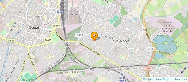 localisation de l'entreprise ASSO FOOTBALL EN SALLE SIN LE NOBLE  SIN-LE-NOBLE