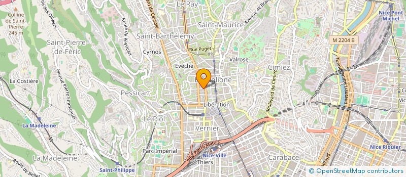 localisation de l'entreprise ASSO FORMATIO ACTIVIT ARTISTIQ &SPECTAC à NICE