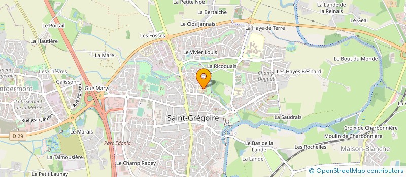 localisation de l'entreprise ASSO GESTION FOYER LOGEMENT GREGORIEN  SAINT-GREGOIRE
