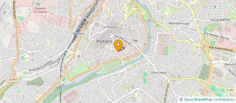 localisation de l'entreprise ASSO GESTION RESTAURANT INSEE à POITIERS