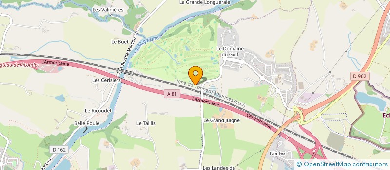 localisation de l'entreprise ASSO GOLF CLUB à CHANGE