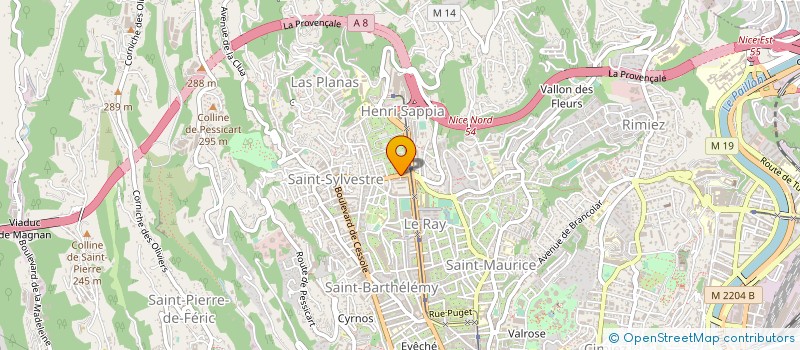 localisation de l'entreprise ASSO GYM VOLONTAIRE LAS PLANAS à NICE