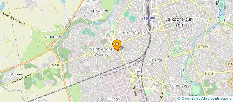 localisation de l'entreprise ASSO INTERPROF ARTISAN DROIT GEST COMPTA à LA ROCHE-SUR-YON