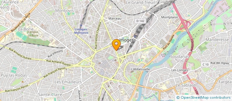 localisation de l'entreprise ASSO INTERSYNDIC ARTISAN DE LA HV à LIMOGES