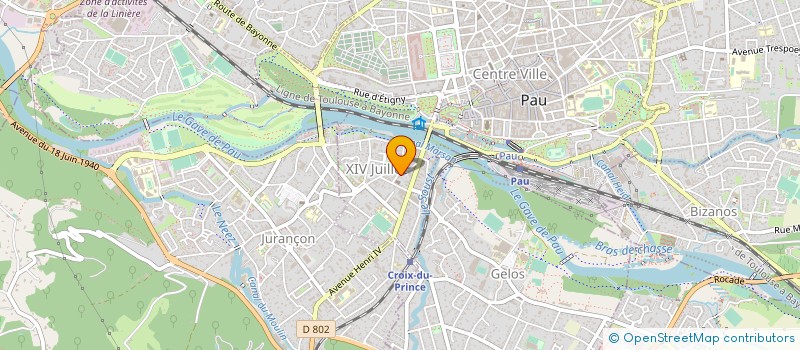 localisation de l'entreprise ASSO JEU DE PAUME DE NAVARRE à PAU