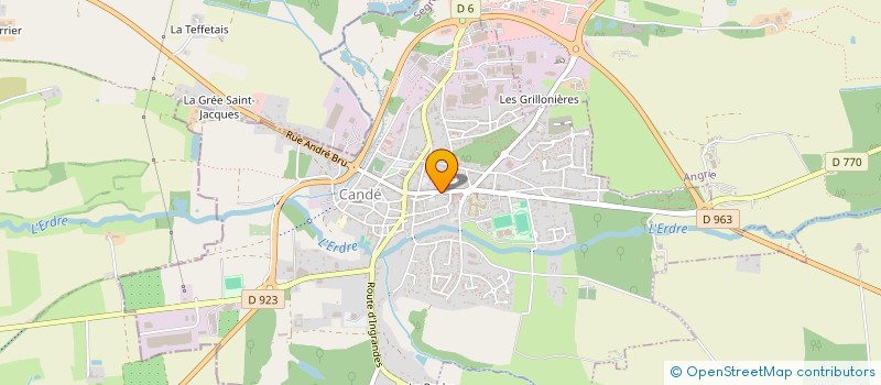 localisation de l'entreprise ASSO JUDO CLUB DE CANDE  CANDE