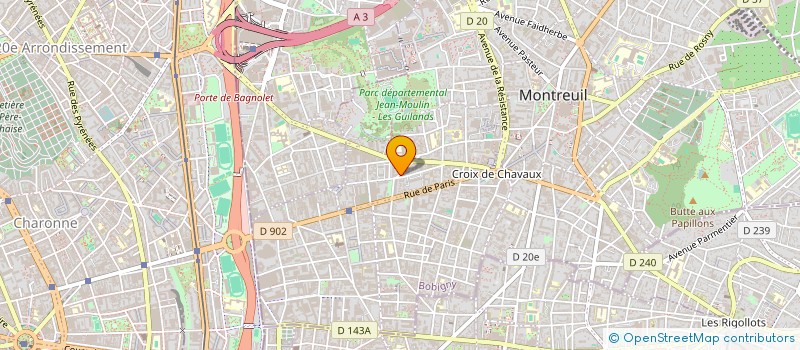 localisation de l'entreprise ASSO KALEIDO SCOPE à MONTREUIL