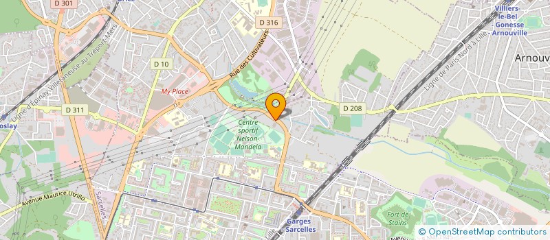 localisation de l'entreprise ASSO LANG YLANG  SARCELLES