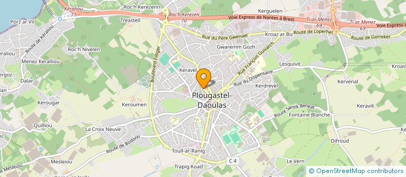 localisation de l'entreprise ASSO LES AMIS DU PATRIMOINE MUSEE DE LA FRAISE ET PATRIMOINE à PLOUGASTEL-DAOULAS