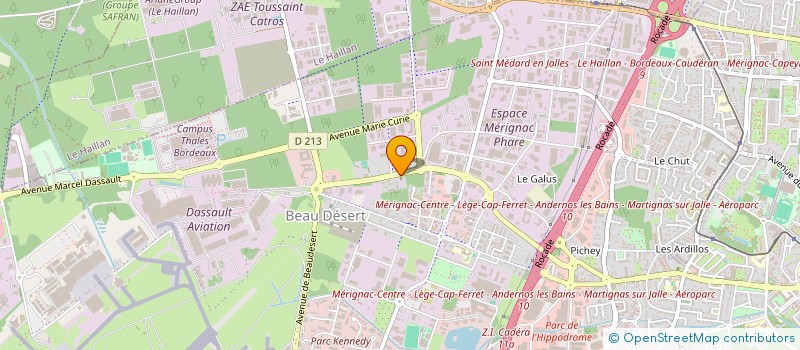 localisation de l'entreprise ASSO LES MUSULMANS DE MERIGNAC (A.M.M.) à MERIGNAC