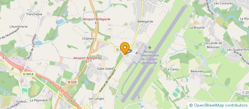 localisation de l'entreprise ASSO LIMOUSINE DES SPORTS AERIENS à LIMOGES