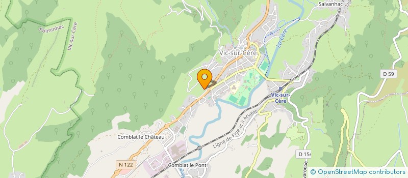 localisation de l'entreprise ASSO LOCALE ADMR HAUTE VALLEE DE LA CERE à VIC-SUR-CERE