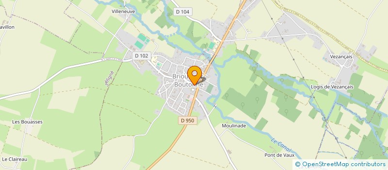 localisation de l'entreprise ASSO LOCALE AIDE A DOMICILE MILIEU RURAL à BRIOUX-SUR-BOUTONNE