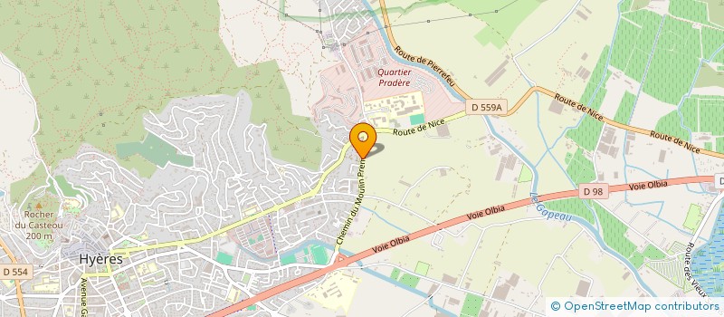 localisation de l'entreprise ASSO LOCALE POUR LE CULTE DES TEMOINS DE JEHOVAH DE HYERES à HYERES