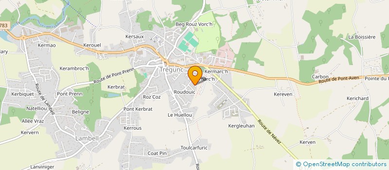 localisation de l'entreprise ASSO MAISON DES JEUNES ET DE LA CULTURE à TREGUNC