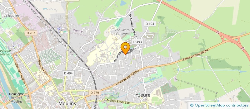 localisation de l'entreprise ASSO MEMBRES DE L ORDRE PALMES ACADEMIQU  YZEURE