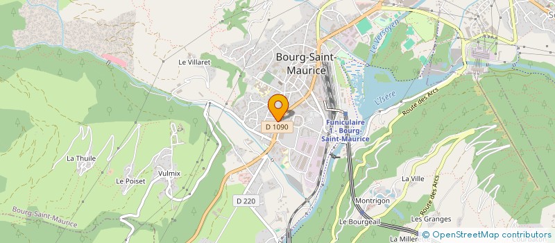 localisation de l'entreprise ASSO MINI GOLF LE GREEN à BOURG-SAINT-MAURICE