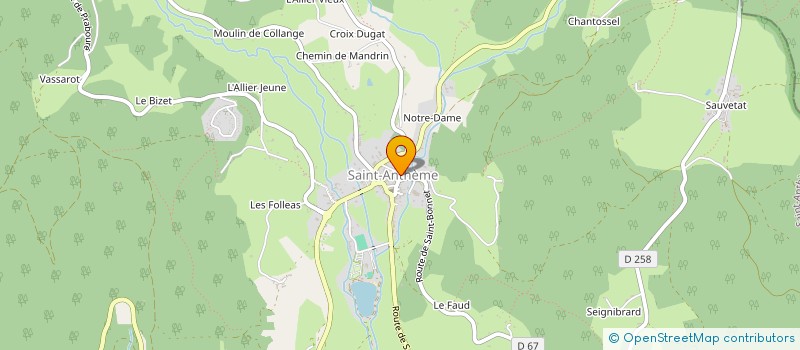 localisation de l'entreprise ASSO MONTS DU FOREZ DECOUVERTE  SAINT-ANTHEME
