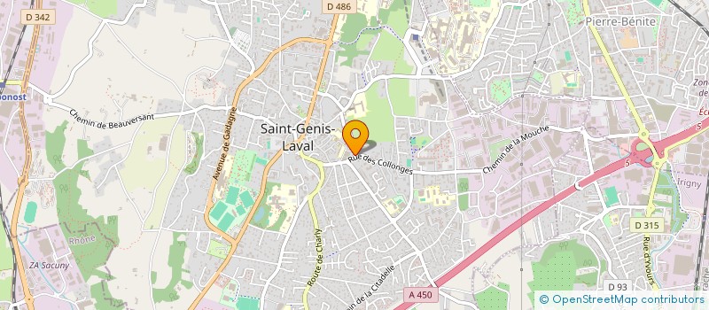 localisation de l'entreprise ASSO MUNICI RESTAU LE COLOMBIE à SAINT-GENIS-LAVAL