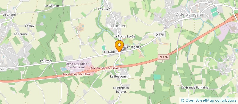 localisation de l'entreprise ASSO MUSICALE LANDECOISE  LA LANDEC