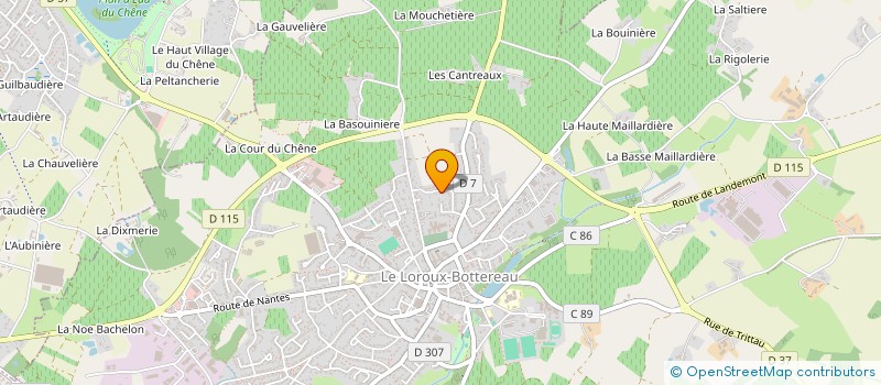 localisation de l'entreprise ASSO PARENTS D'ELEVES CANTINE  LE LANDREAU