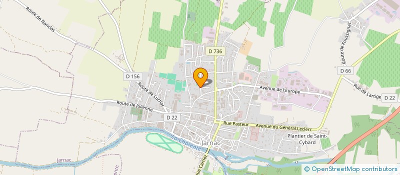 localisation de l'entreprise ASSO PARENTS D'ELEVES DE L'ECOLE MATERNELLE C.DEBUSSY à JARNAC